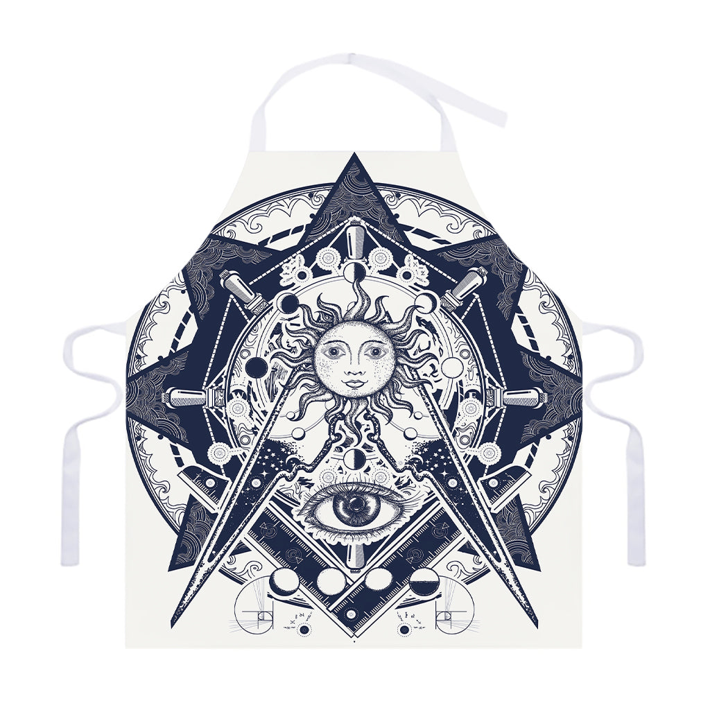 Vintage Masonic Freemasonry Print Adjustable Apron