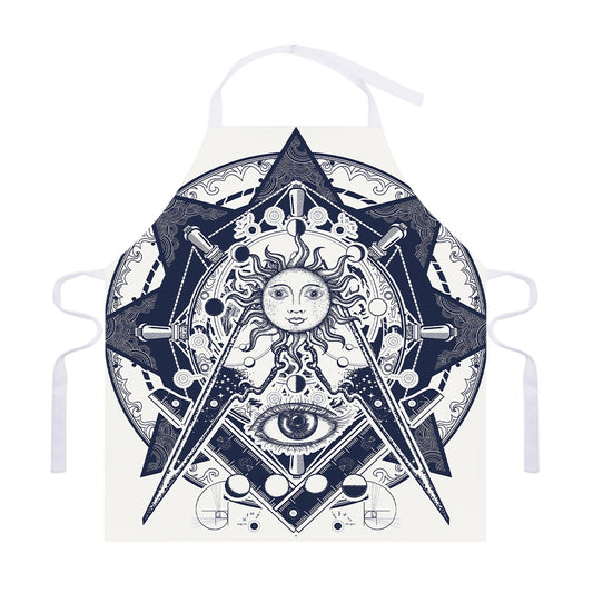 Vintage Masonic Freemasonry Print Adjustable Apron