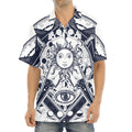 Vintage Masonic Freemasonry Print Aloha Shirt