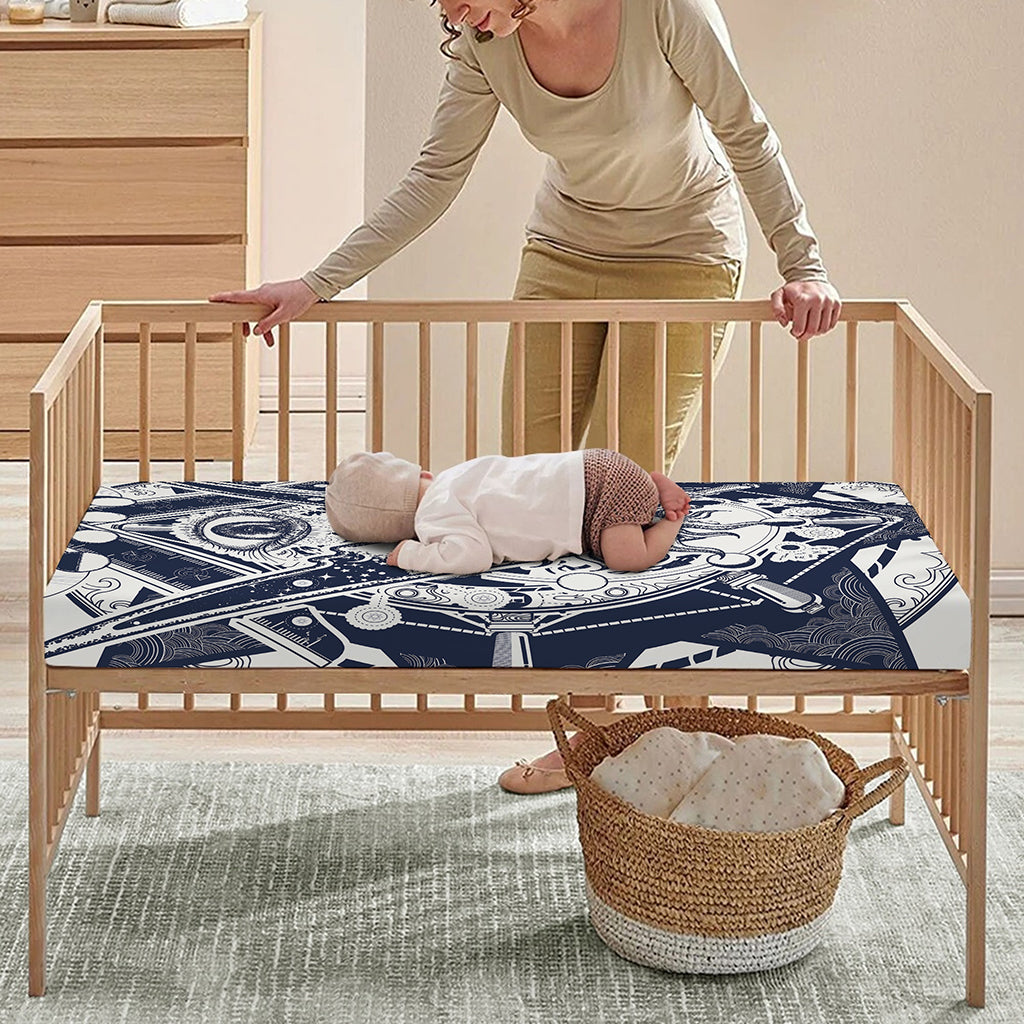 Vintage Masonic Freemasonry Print Baby Crib Sheet