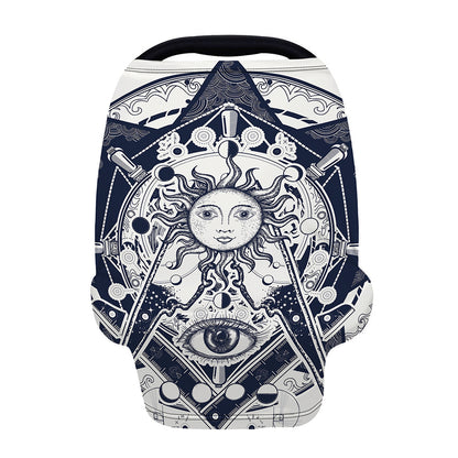 Vintage Masonic Freemasonry Print Baby Seat Cover
