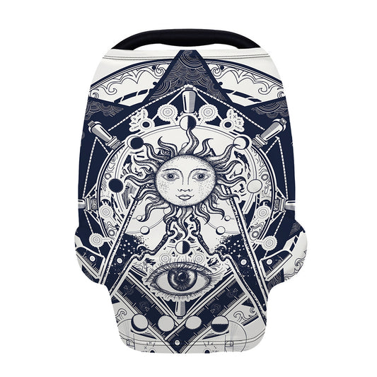 Vintage Masonic Freemasonry Print Baby Seat Cover