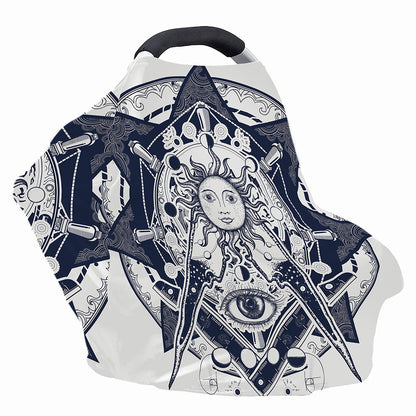 Vintage Masonic Freemasonry Print Baby Seat Cover