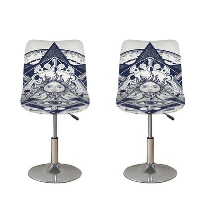 Vintage Masonic Freemasonry Print Bar Stool Covers