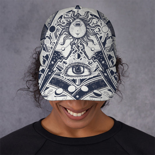 Vintage Masonic Freemasonry Print Baseball Cap