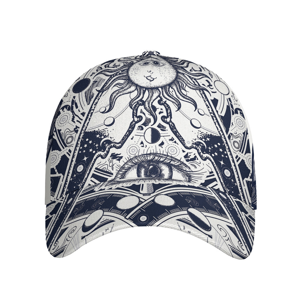 Vintage Masonic Freemasonry Print Baseball Cap