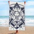 Vintage Masonic Freemasonry Print Beach Towel