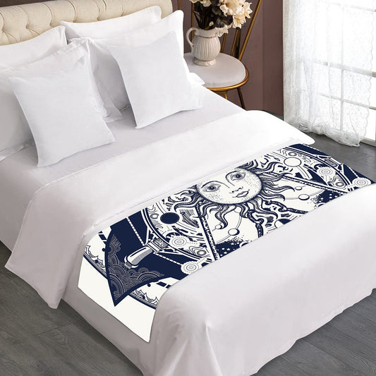 Vintage Masonic Freemasonry Print Bed Runner