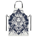 Vintage Masonic Freemasonry Print Bib Apron With Pocket