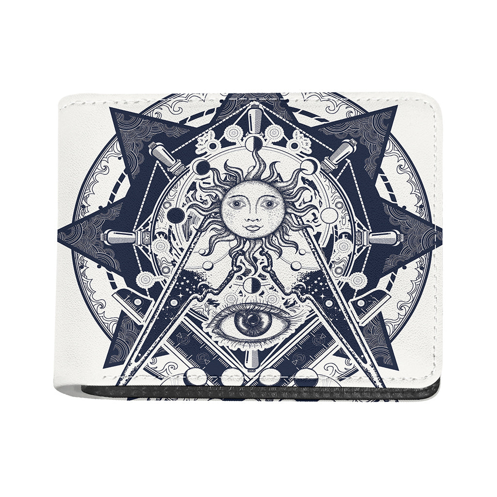 Vintage Masonic Freemasonry Print Bifold Wallet