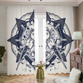 Vintage Masonic Freemasonry Print Dimout Pencil Pleat Curtains