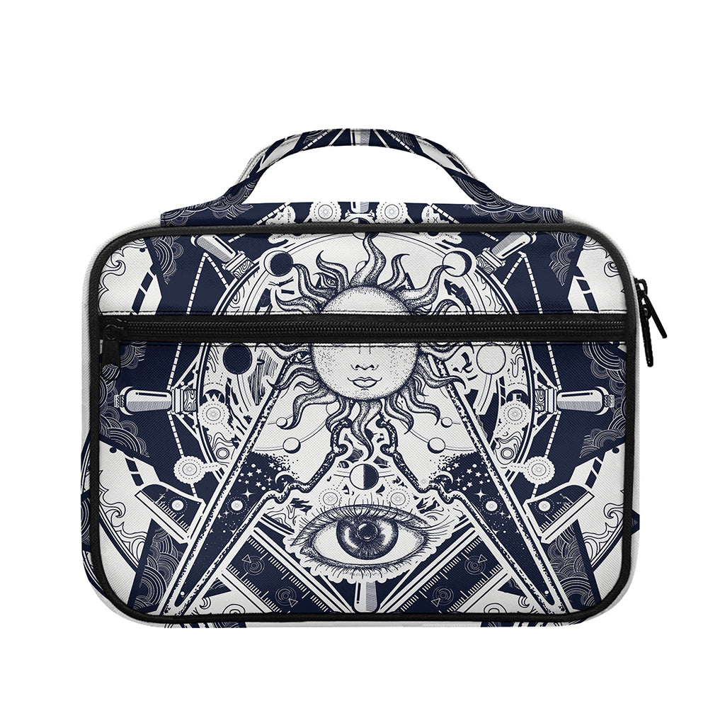 Vintage Masonic Freemasonry Print Briefcase Bible Bag