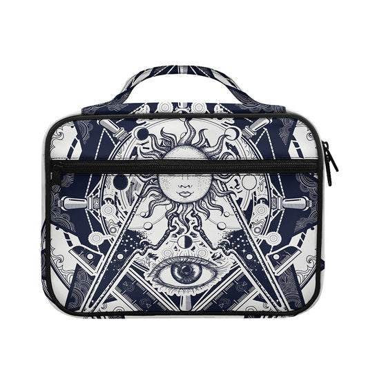 Vintage Masonic Freemasonry Print Briefcase Bible Bag