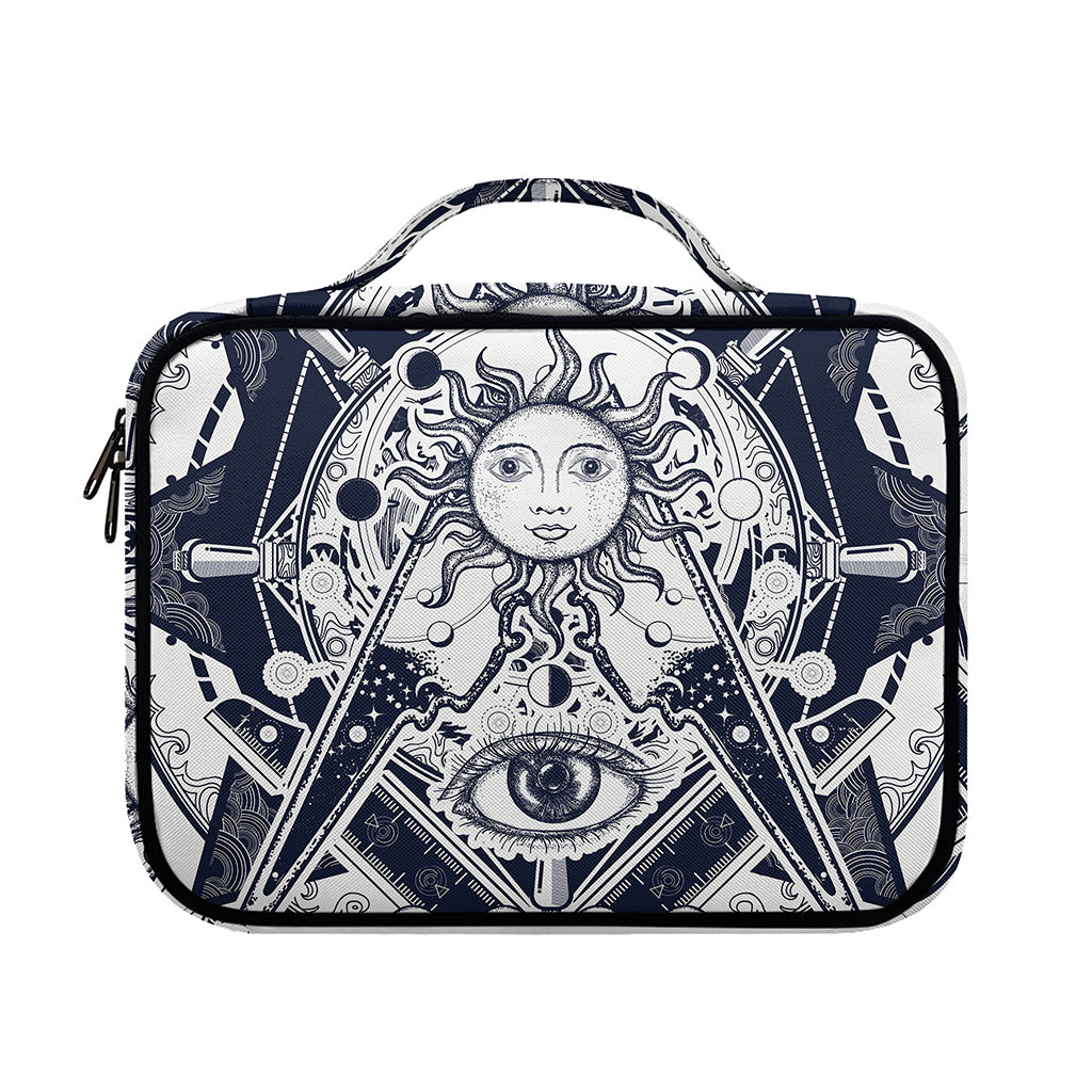 Vintage Masonic Freemasonry Print Briefcase Bible Bag