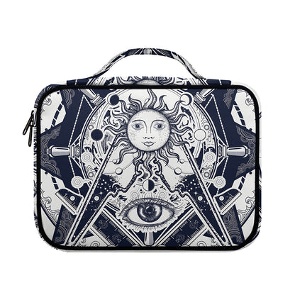 Vintage Masonic Freemasonry Print Briefcase Bible Bag