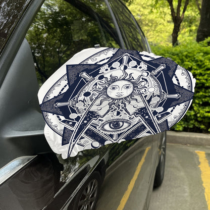 Vintage Masonic Freemasonry Print Car Side Mirror Covers