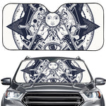 Vintage Masonic Freemasonry Print Car Windshield Sun Shade
