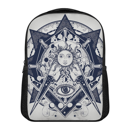 Vintage Masonic Freemasonry Print Casual Backpack