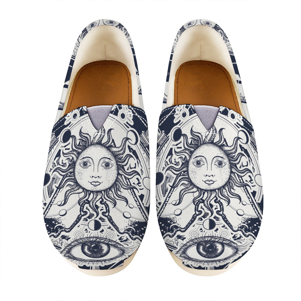 Vintage Masonic Freemasonry Print Casual Shoes