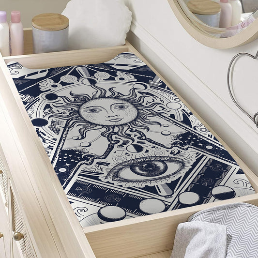 Vintage Masonic Freemasonry Print Changing Pad Cover
