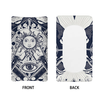 Vintage Masonic Freemasonry Print Changing Pad Cover