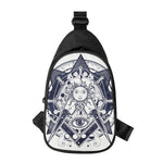 Vintage Masonic Freemasonry Print Chest Bag