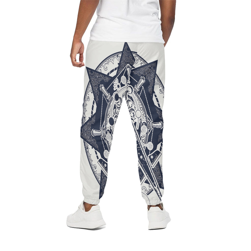 Vintage Masonic Freemasonry Print Cotton Pants