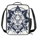 Vintage Masonic Freemasonry Print Crossbody Lunch Bag