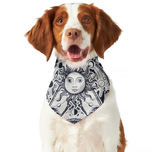 Vintage Masonic Freemasonry Print Dog Bandana