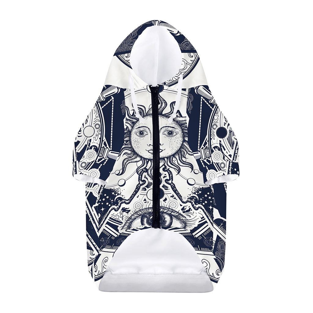 Vintage Masonic Freemasonry Print Dog Zip Up Hoodie