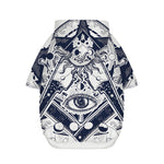 Vintage Masonic Freemasonry Print Dog Zip Up Hoodie