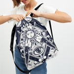 Vintage Masonic Freemasonry Print Drawstring Backpack