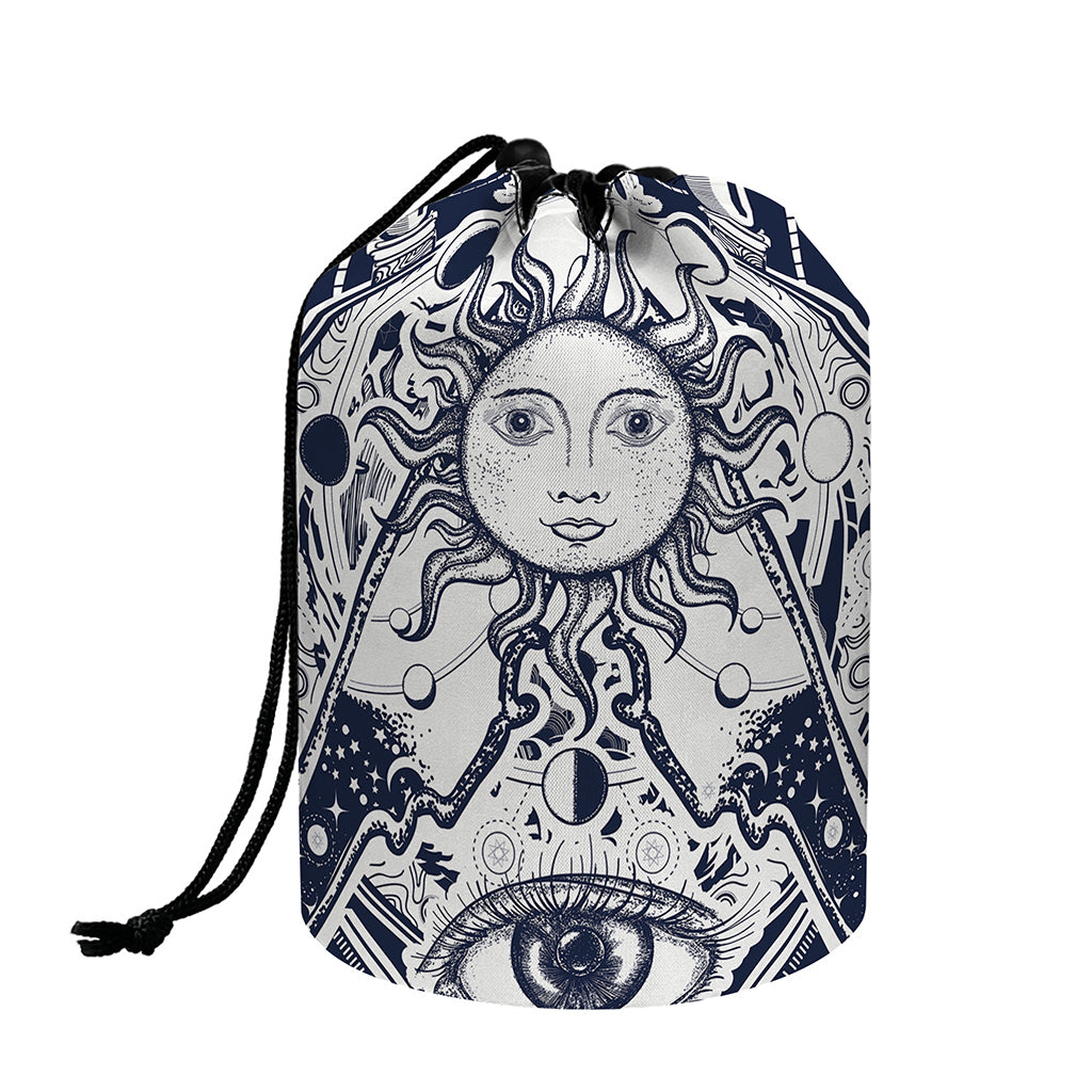 Vintage Masonic Freemasonry Print Drawstring Makeup Bag