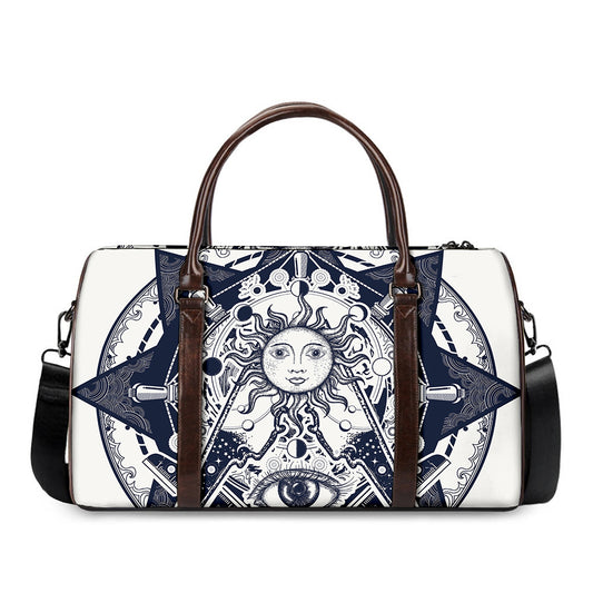 Vintage Masonic Freemasonry Print Duffle Bag