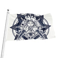 Vintage Masonic Freemasonry Print Flag