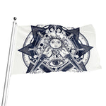 Vintage Masonic Freemasonry Print Flag