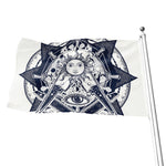 Vintage Masonic Freemasonry Print Flag