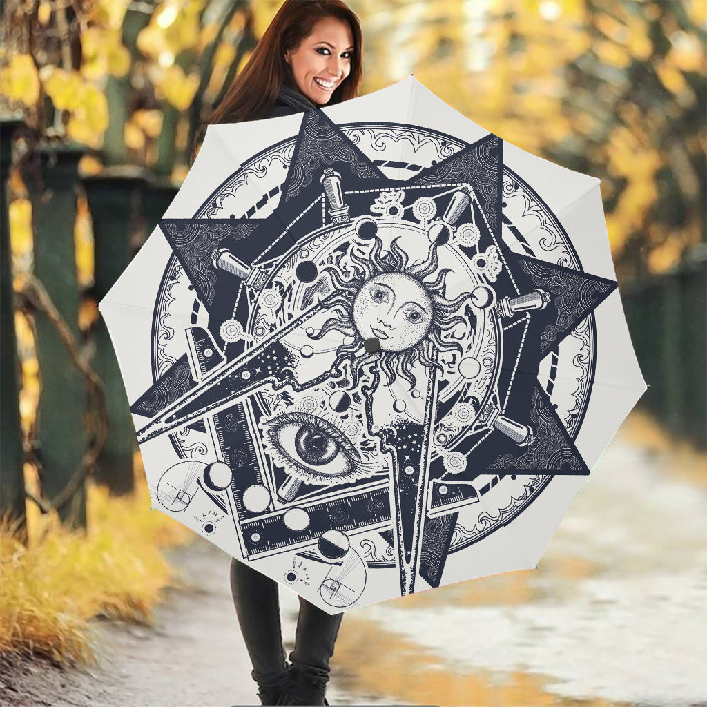 Vintage Masonic Freemasonry Print Foldable Umbrella