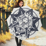 Vintage Masonic Freemasonry Print Foldable Umbrella