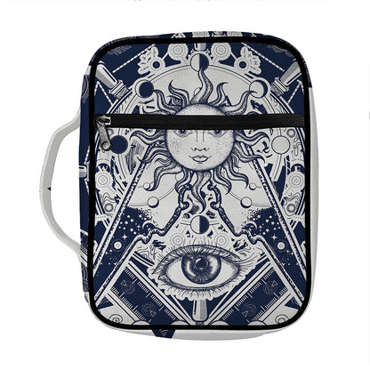 Vintage Masonic Freemasonry Print Front Pocket Bible Bag