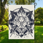 Vintage Masonic Freemasonry Print Garden Flag