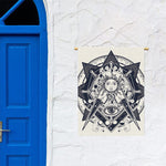 Vintage Masonic Freemasonry Print Garden Flag