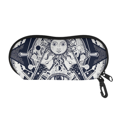 Vintage Masonic Freemasonry Print Glasses Case