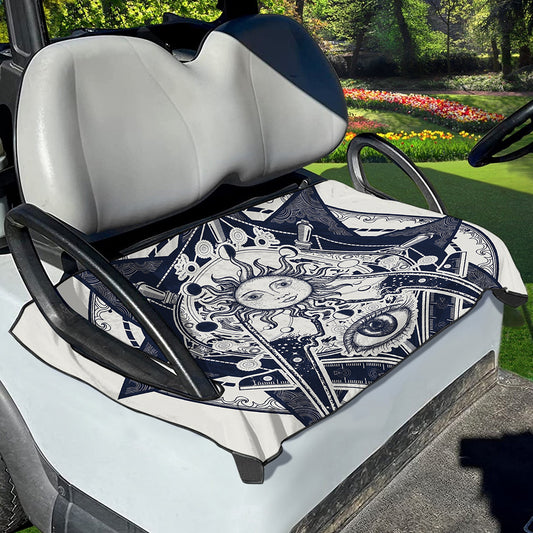 Vintage Masonic Freemasonry Print Golf Cart Seat Cover
