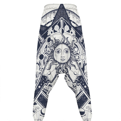 Vintage Masonic Freemasonry Print Hammer Pants