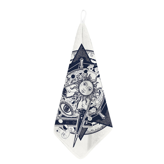 Vintage Masonic Freemasonry Print Hand Towel