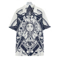 Vintage Masonic Freemasonry Print Hawaiian Shirt