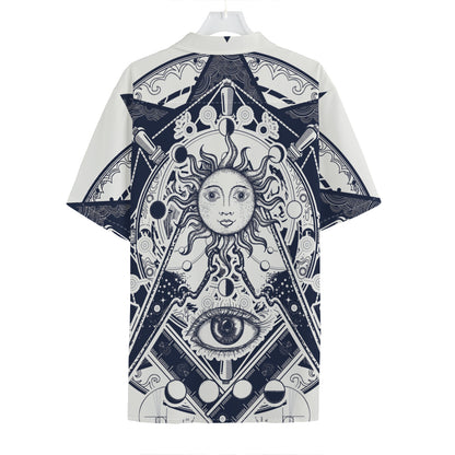 Vintage Masonic Freemasonry Print Hawaiian Shirt