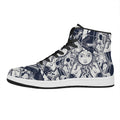 Vintage Masonic Freemasonry Print High Top Leather Sneakers