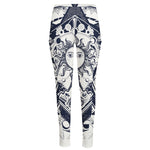 Vintage Masonic Freemasonry Print High-Waisted Pocket Leggings